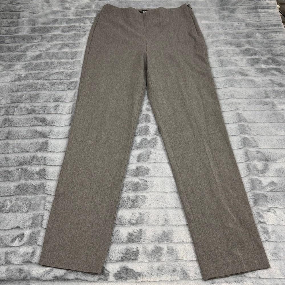 Talbots Classic Side Zip Dress Pants Womens 4 Gray Heather Straight Leg Trousers